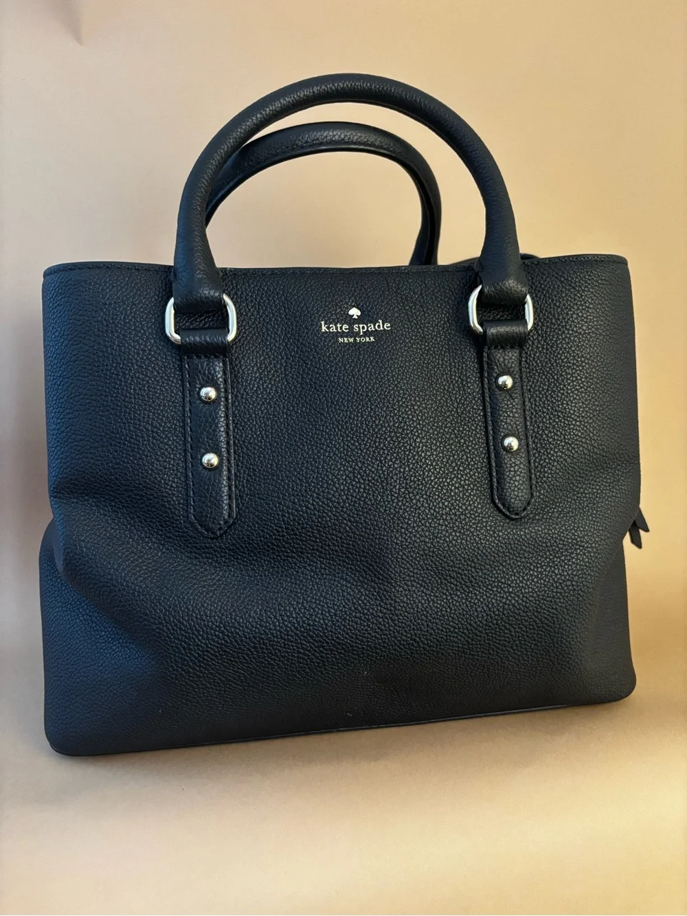 kate spade New York Black Pebbled Leather Satchel